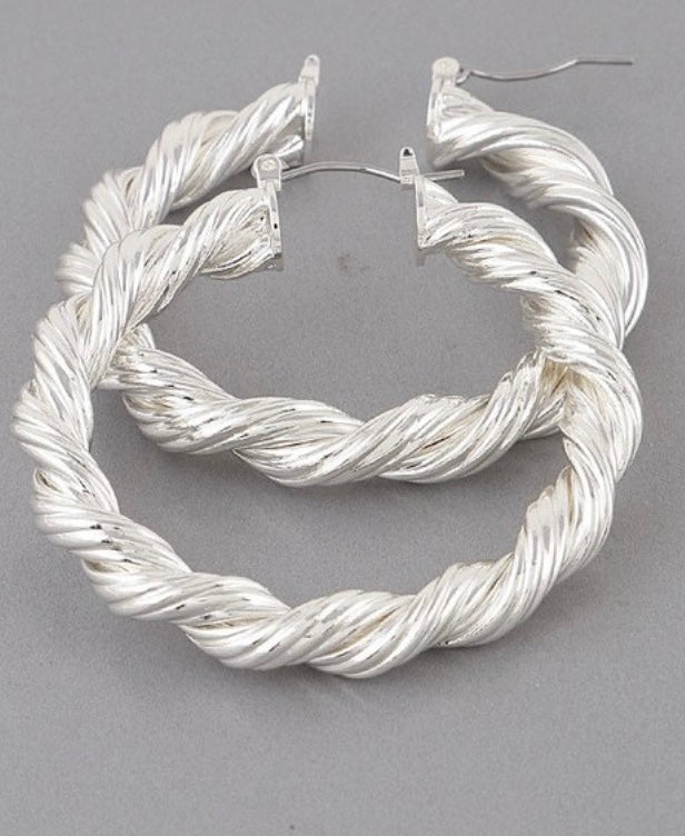 Twisted Hoop Earrings