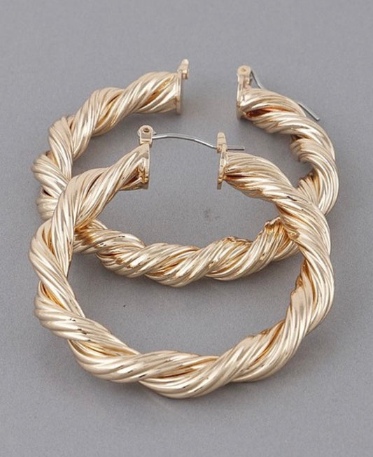 Twisted Hoop Earrings